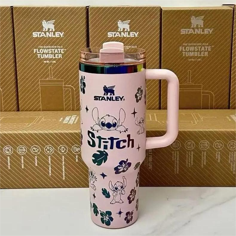 40oz Stitch Holographic Stainless Steel Car Cup