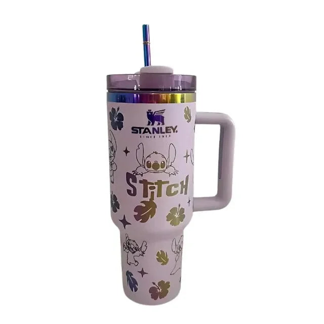 40oz Stitch Holographic Stainless Steel Car Cup